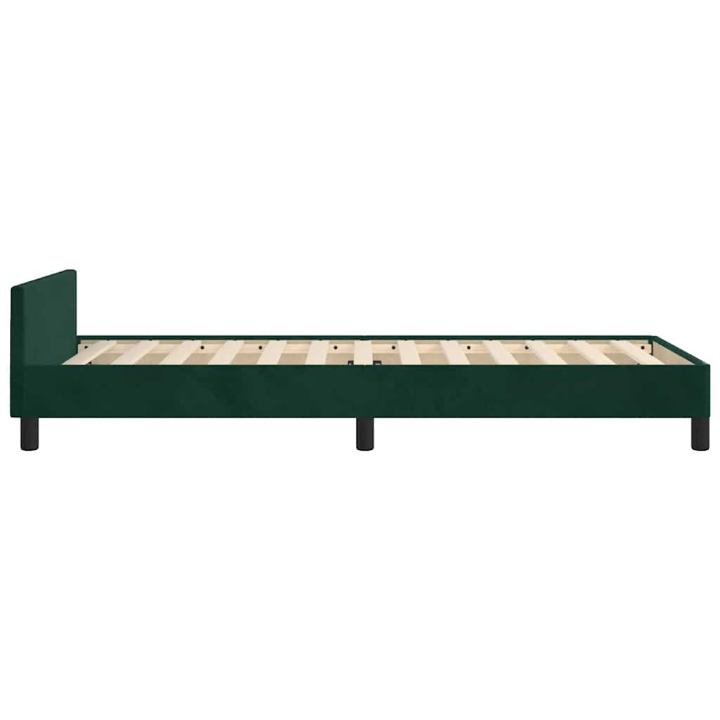Giroletto senza Materasso Verde Scuro 80x200 cm in Velluto | homemem39