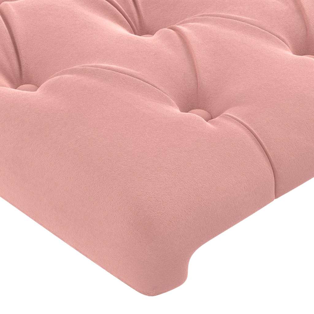 Giroletto con Testiera Rosa 80x200 cm in Velluto