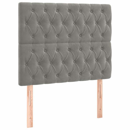 Giroletto senza Materasso Grigio Chiaro 90x190 cm Velluto