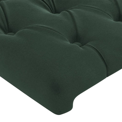 Giroletto senza Materasso Verde Scuro 90x190 cm in Velluto