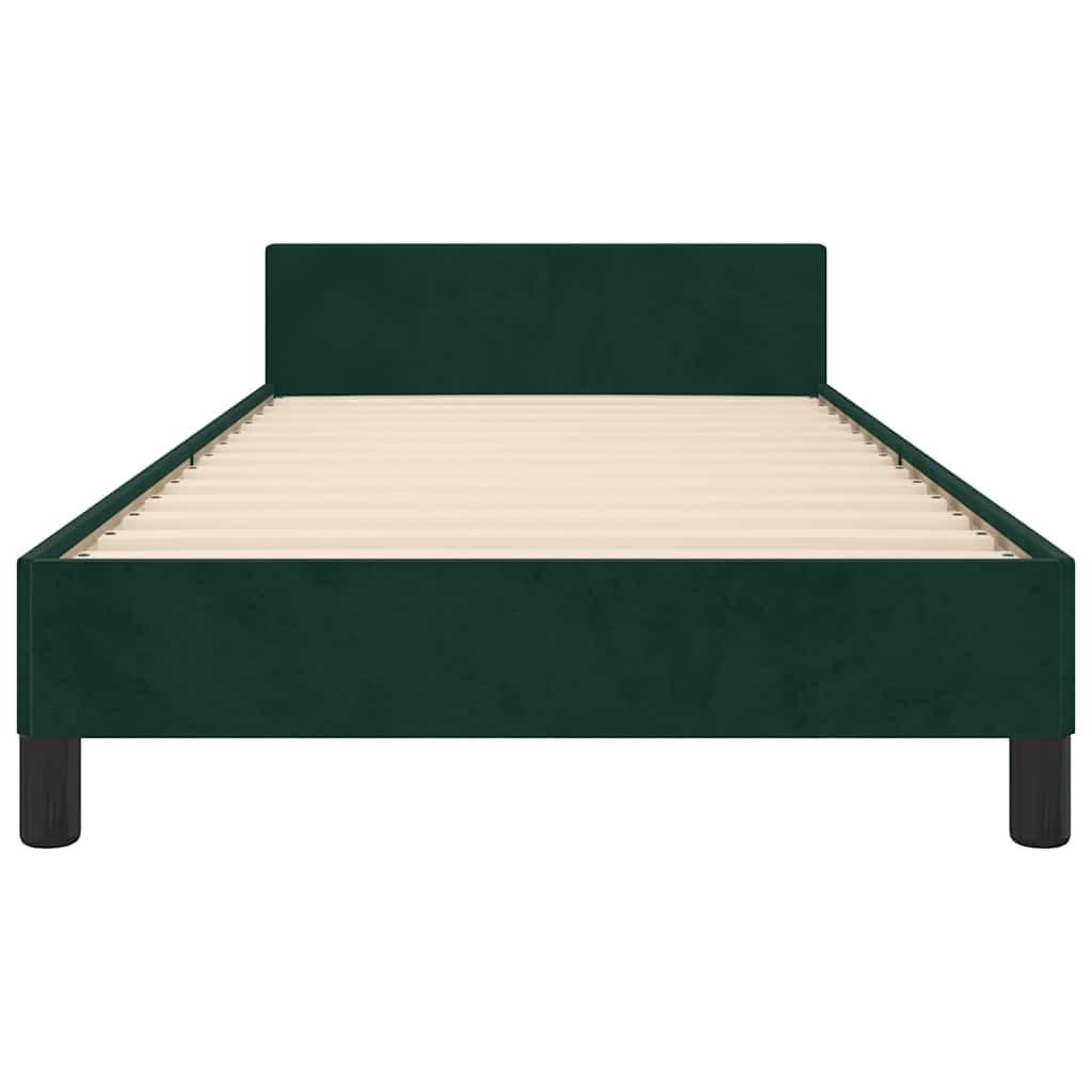 Giroletto senza Materasso Verde Scuro 100x200 cm in Velluto | homemem39