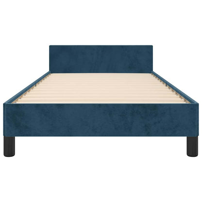 Giroletto senza Materasso Blu Scuro 100x200 cm in Velluto