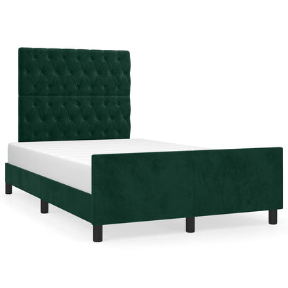Giroletto senza Materasso Verde Scuro 120x200 cm in Velluto | homemem39