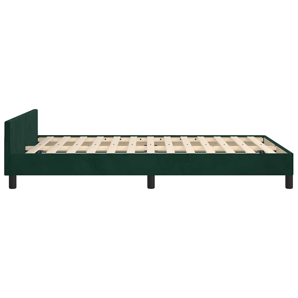 Giroletto senza Materasso Verde Scuro 120x200 cm in Velluto | homemem39