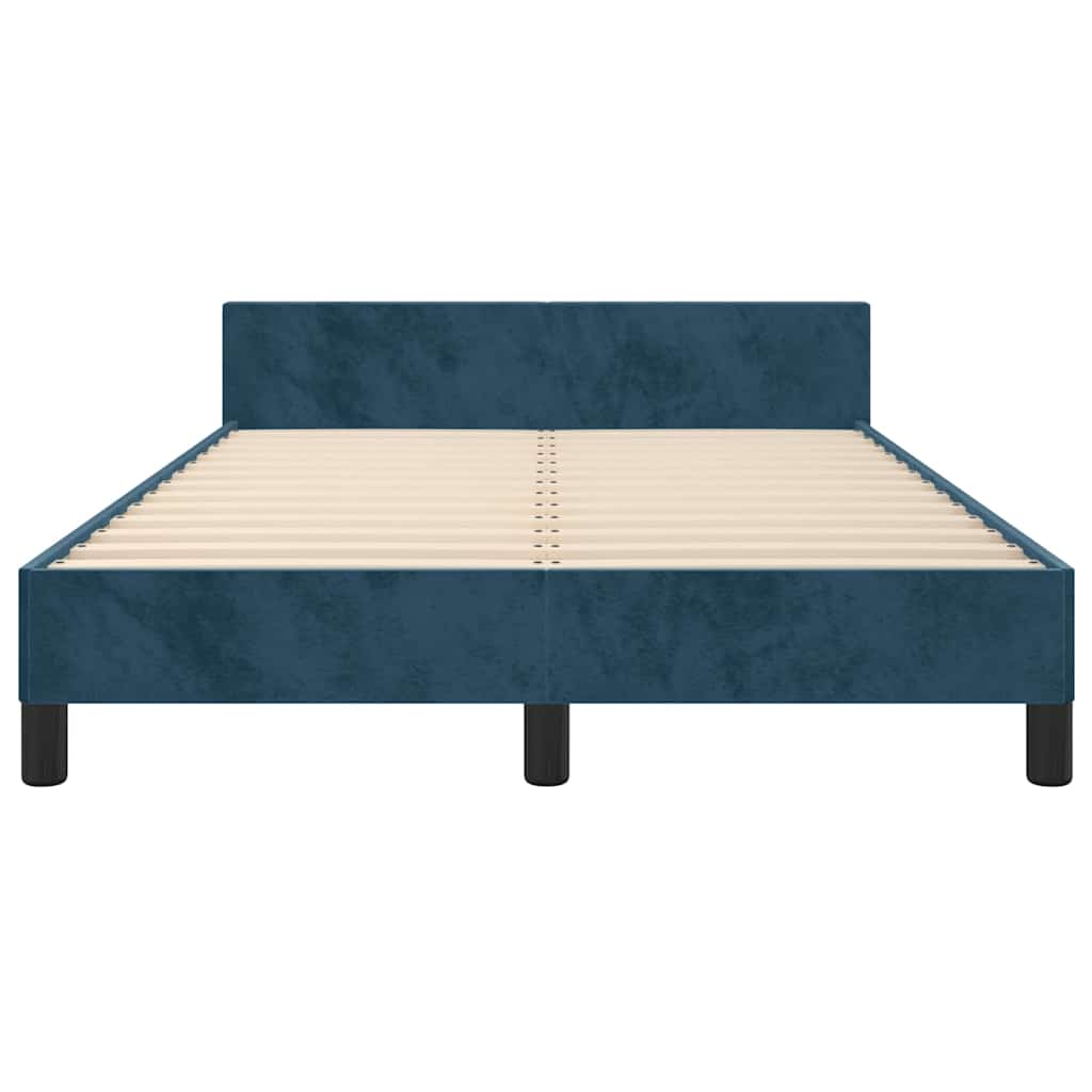 Giroletto senza Materasso Blu Scuro 120x200 cm in Velluto