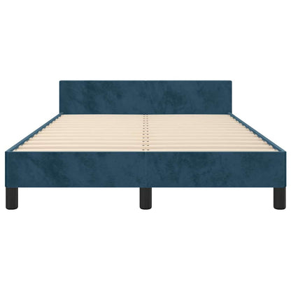 Giroletto senza Materasso Blu Scuro 120x200 cm in Velluto