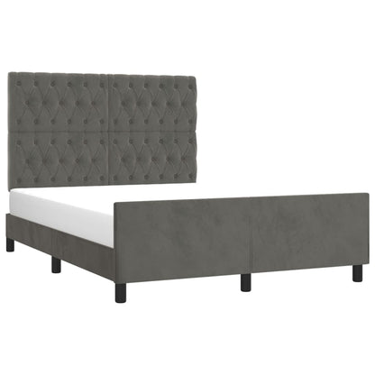 Giroletto senza Materasso Grigio Scuro 140x190 cm Velluto | homemem39