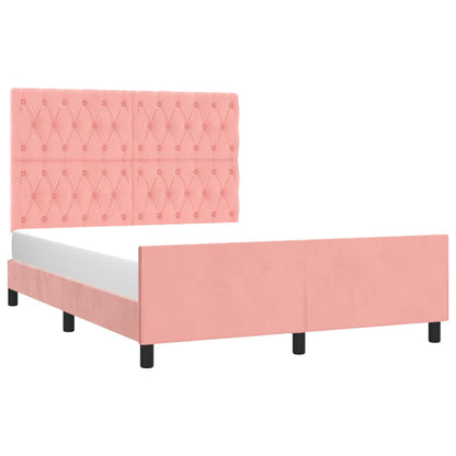 Giroletto con Testiera Rosa 140x190 cm in Velluto | homemem39