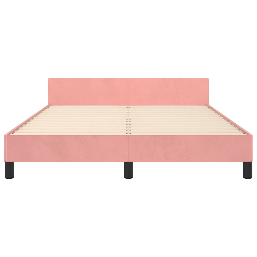 Giroletto con Testiera Rosa 140x190 cm in Velluto | homemem39