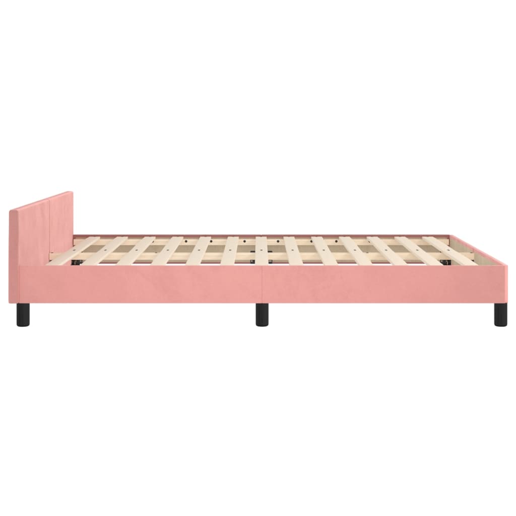 Giroletto con Testiera Rosa 140x190 cm in Velluto | homemem39