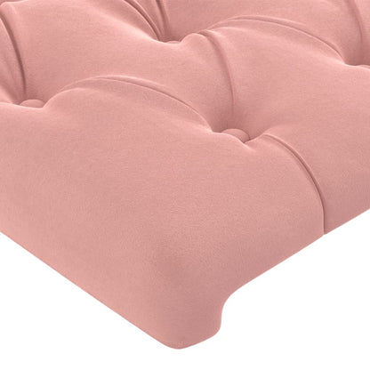 Giroletto con Testiera Rosa 140x190 cm in Velluto | homemem39