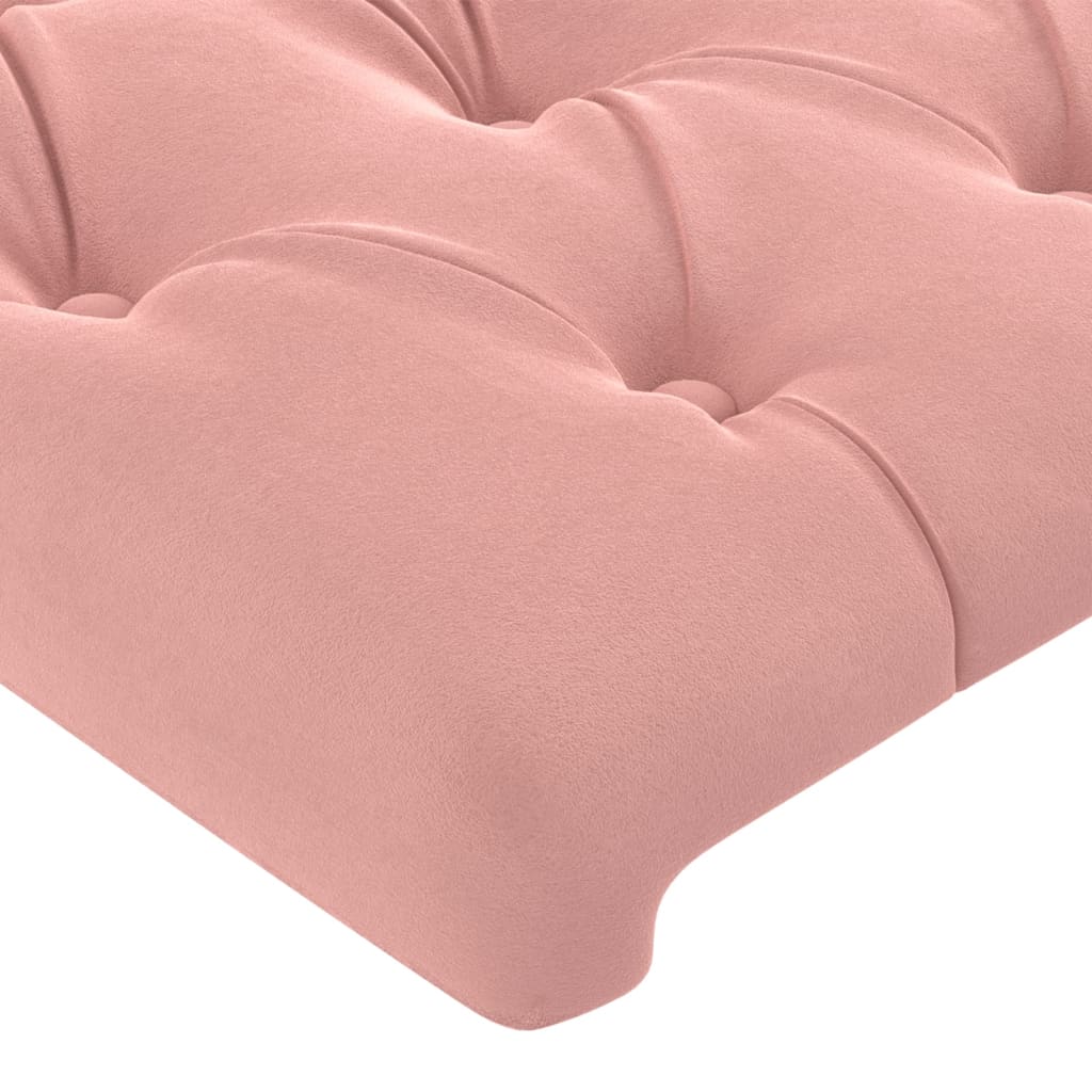 Giroletto con Testiera Rosa 140x200 cm in Velluto | homemem39