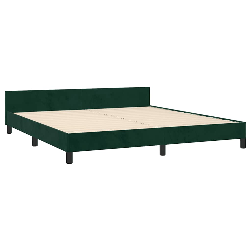 Giroletto con Testiera Verde Scuro 180x200 cm in Velluto | homemem39