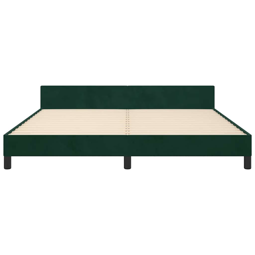 Giroletto con Testiera Verde Scuro 180x200 cm in Velluto | homemem39