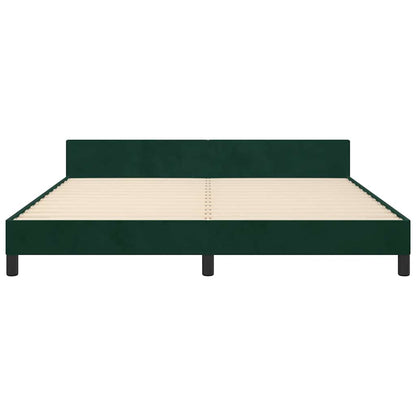 Giroletto con Testiera Verde Scuro 180x200 cm in Velluto | homemem39