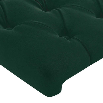 Giroletto con Testiera Verde Scuro 180x200 cm in Velluto | homemem39