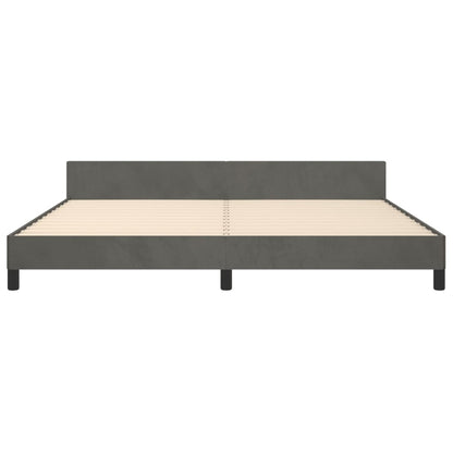 Giroletto senza Materasso Grigio Scuro 200x200 cm Velluto | homemem39