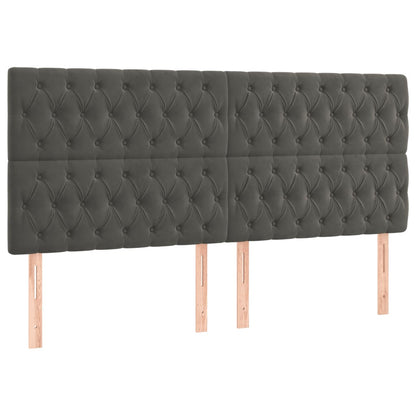 Giroletto senza Materasso Grigio Scuro 200x200 cm Velluto | homemem39