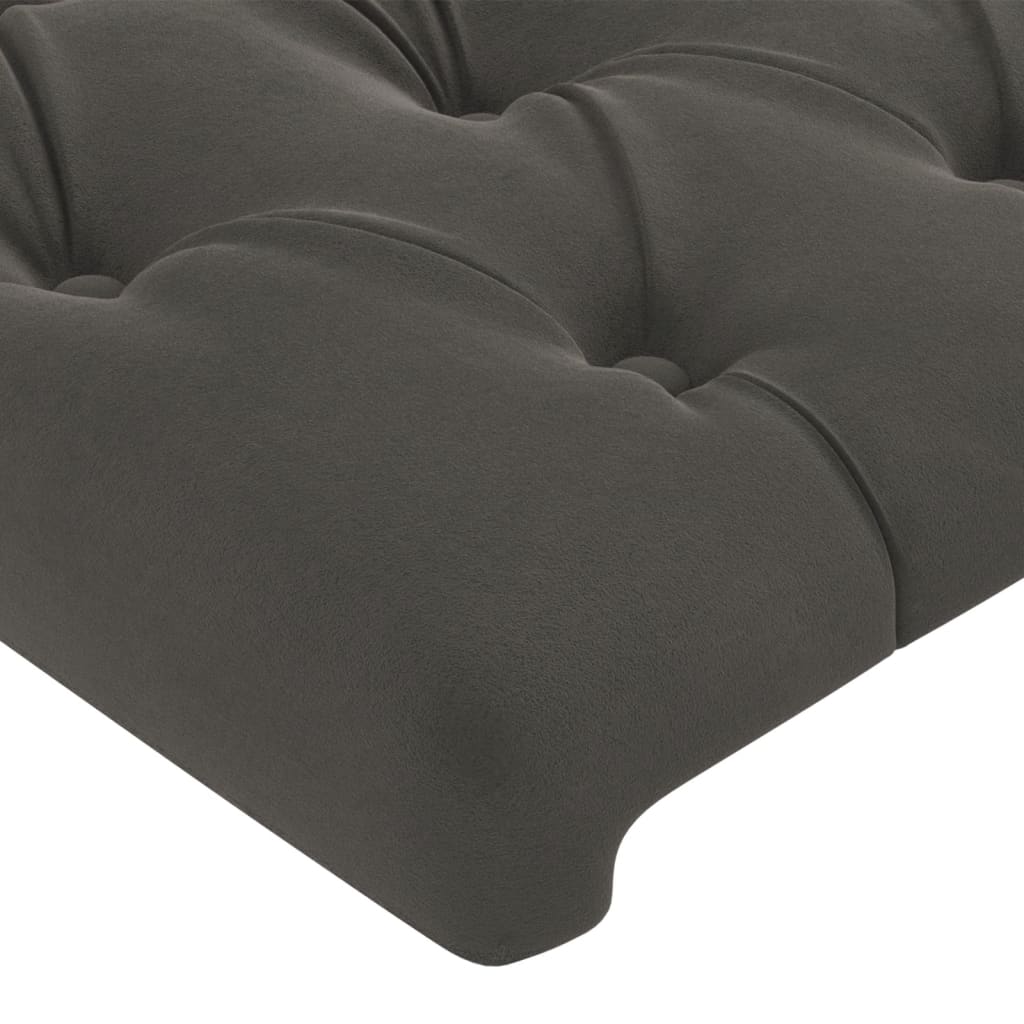 Giroletto senza Materasso Grigio Scuro 200x200 cm Velluto | homemem39