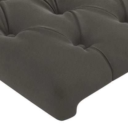 Giroletto senza Materasso Grigio Scuro 200x200 cm Velluto | homemem39
