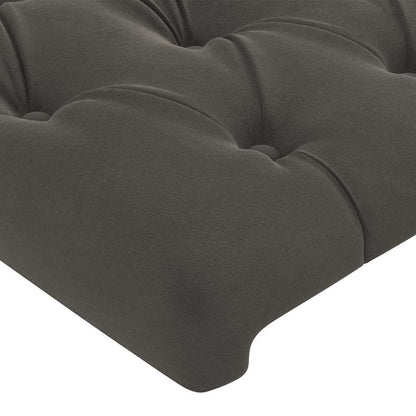 Giroletto senza Materasso Grigio Scuro 200x200 cm Velluto