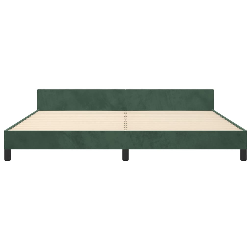 Giroletto senza Materasso Verde Scuro 200x200 cm in Velluto - homemem39
