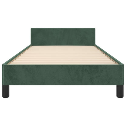Giroletto senza Materasso Verde Scuro 90x190 cm in Velluto