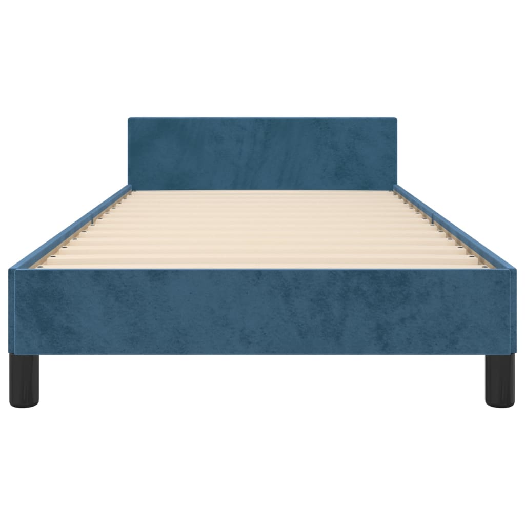 Giroletto senza Materasso Blu Scuro 90x190 cm in Velluto | homemem39