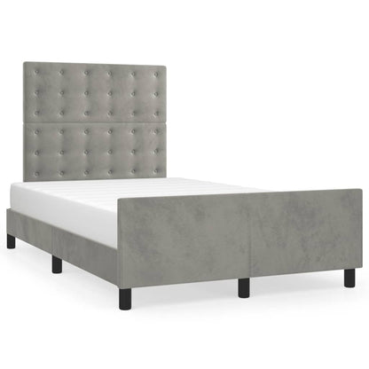Giroletto senza Materasso Grigio Chiaro 120x200 cm Velluto - homemem39