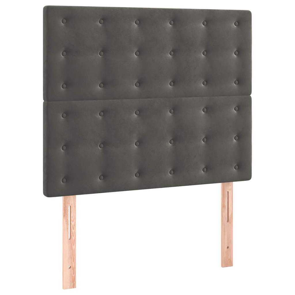 Giroletto senza Materasso Grigio Scuro 120x200 cm Velluto