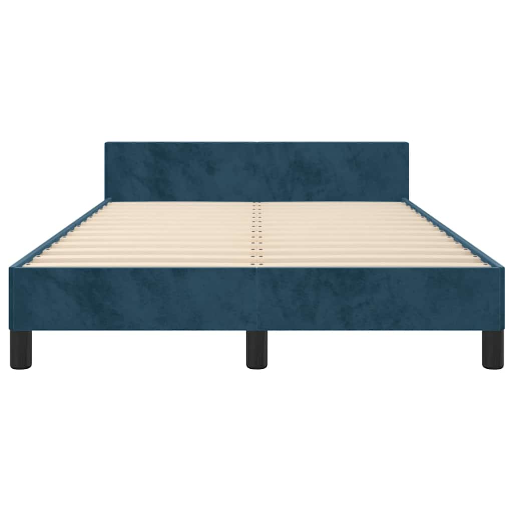 Giroletto senza Materasso Blu Scuro 120x200 cm in Velluto | homemem39