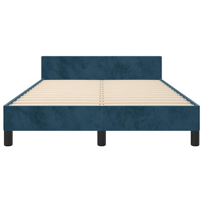 Giroletto senza Materasso Blu Scuro 120x200 cm in Velluto | homemem39