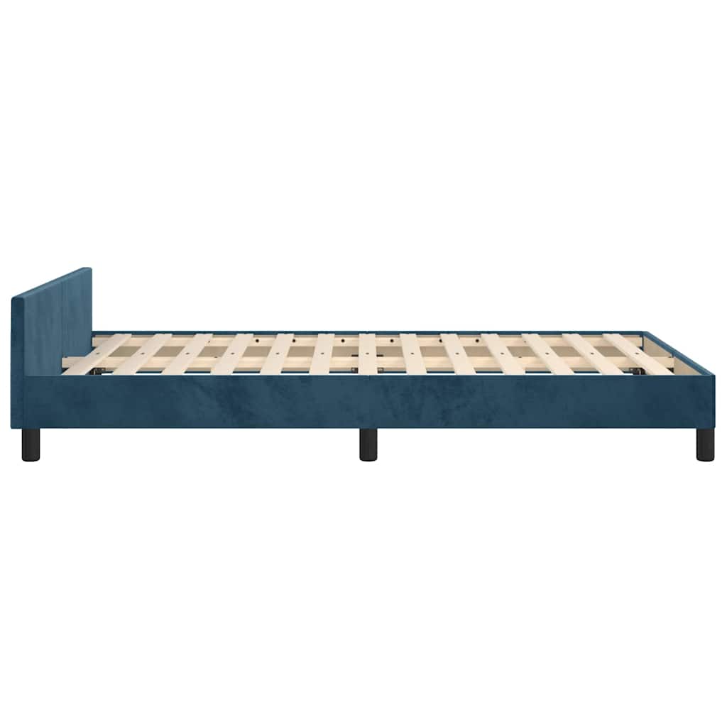 Giroletto senza Materasso Blu Scuro 120x200 cm in Velluto | homemem39