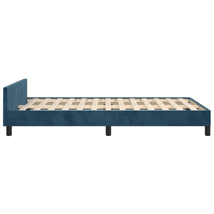Giroletto senza Materasso Blu Scuro 120x200 cm in Velluto | homemem39