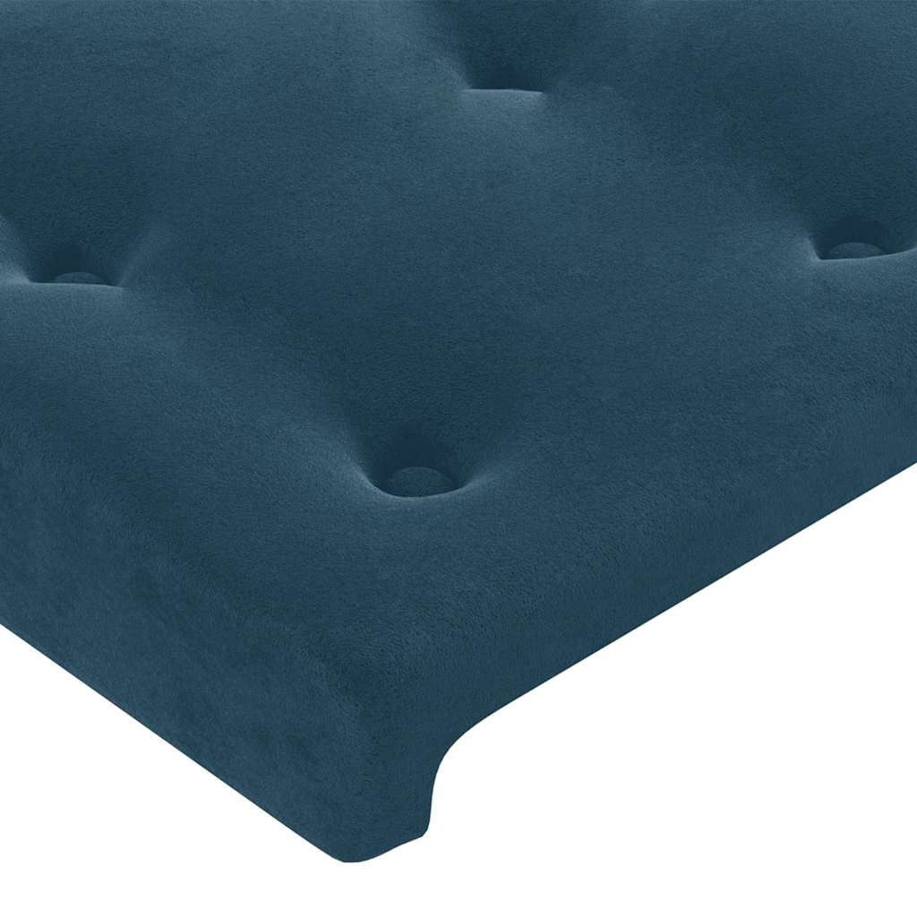 Giroletto senza Materasso Blu Scuro 120x200 cm in Velluto | homemem39