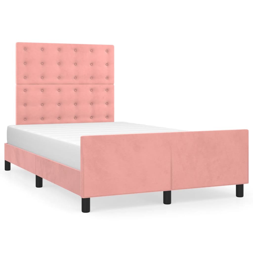 Giroletto con Testiera Rosa 120x200 cm in Velluto | homemem39