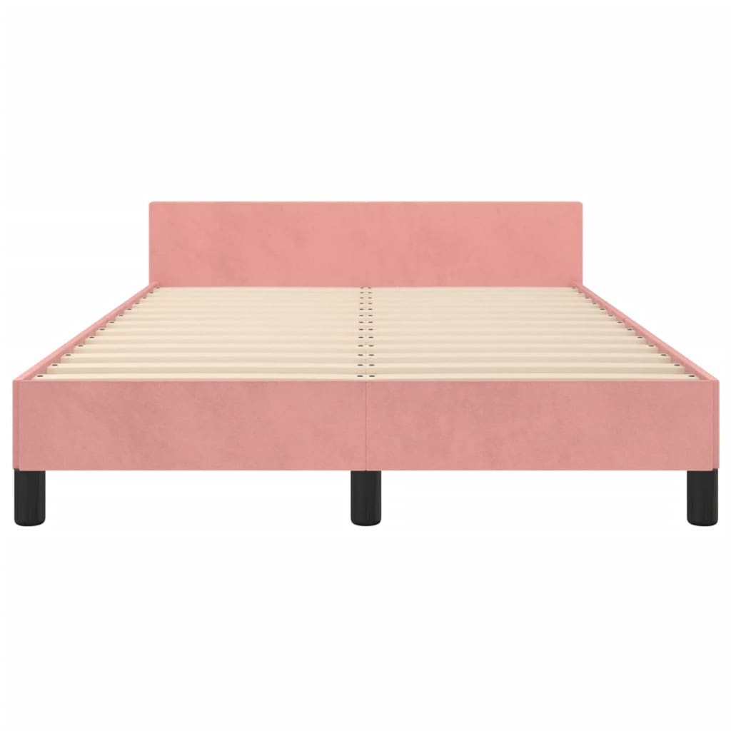 Giroletto con Testiera Rosa 120x200 cm in Velluto | homemem39