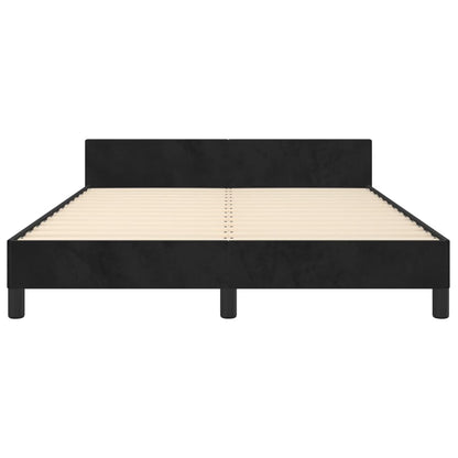 Giroletto senza Materasso Nero 140x190 cm in Velluto | homemem39