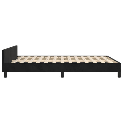 Giroletto senza Materasso Nero 140x190 cm in Velluto | homemem39
