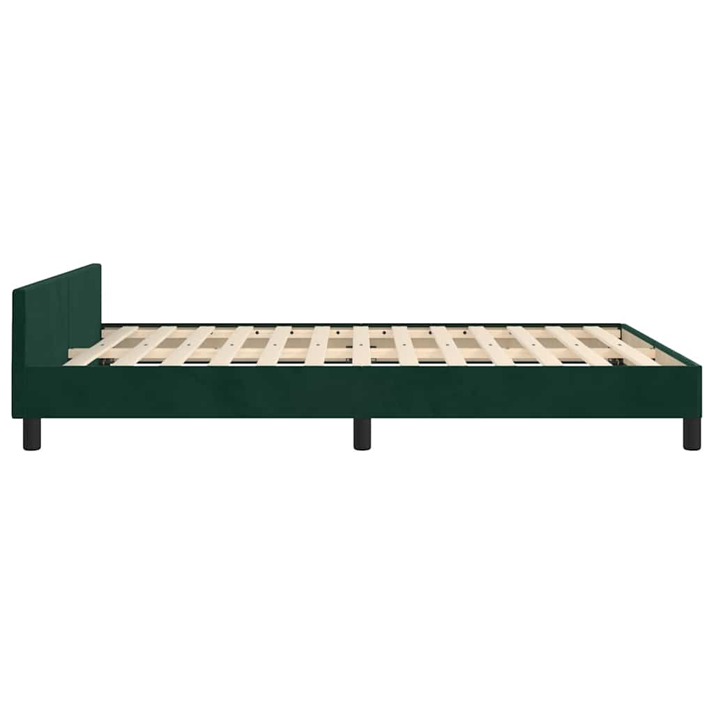Giroletto senza Materasso Verde Scuro 140x190 cm in Velluto | homemem39
