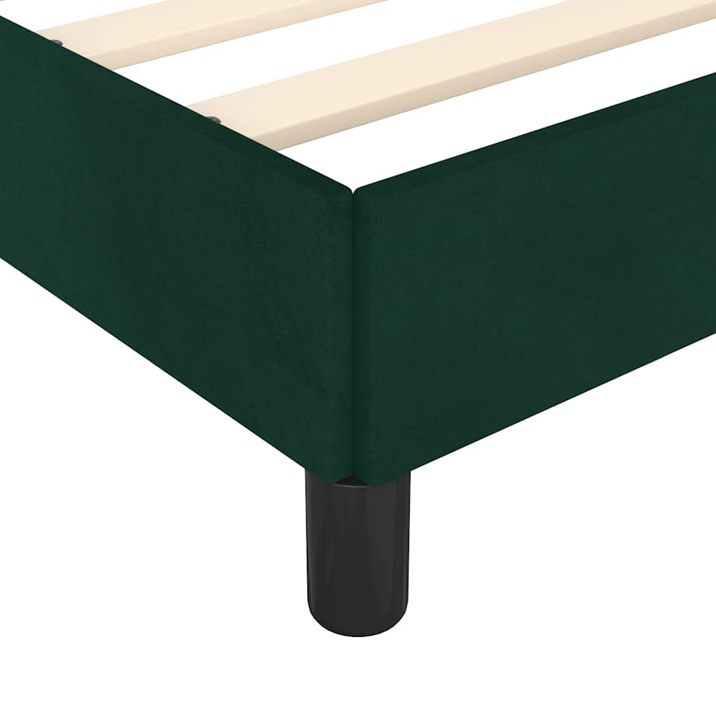 Giroletto senza Materasso Verde Scuro 140x190 cm in Velluto | homemem39