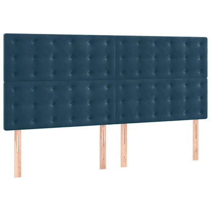 Giroletto senza Materasso Blu Scuro 140x190 cm in Velluto | homemem39