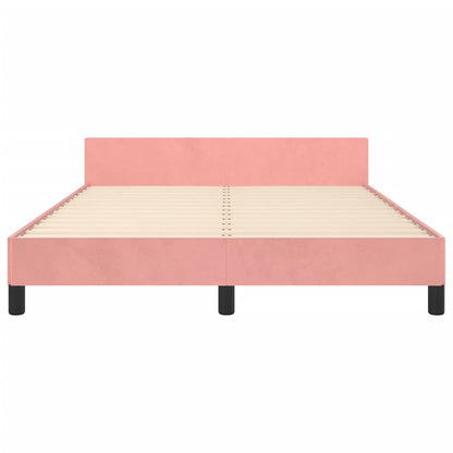 Giroletto con Testiera Rosa 140x190 cm in Velluto