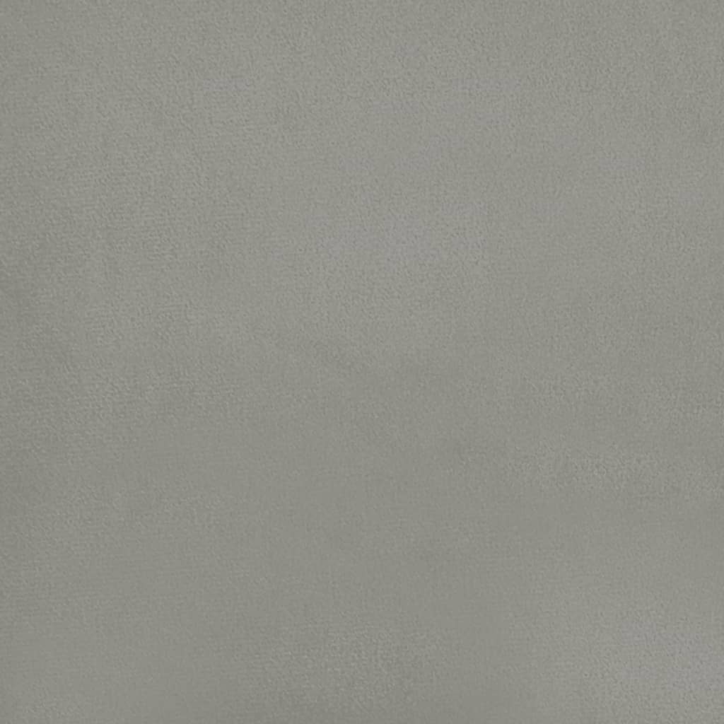 Giroletto con Testiera Grigio Chiaro 140x200 cm in Velluto - homemem39