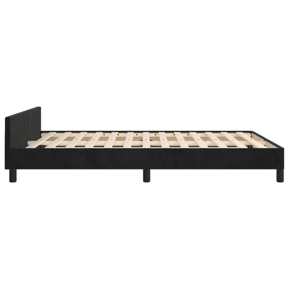 Giroletto senza Materasso Nero 140x200 cm in Velluto | homemem39
