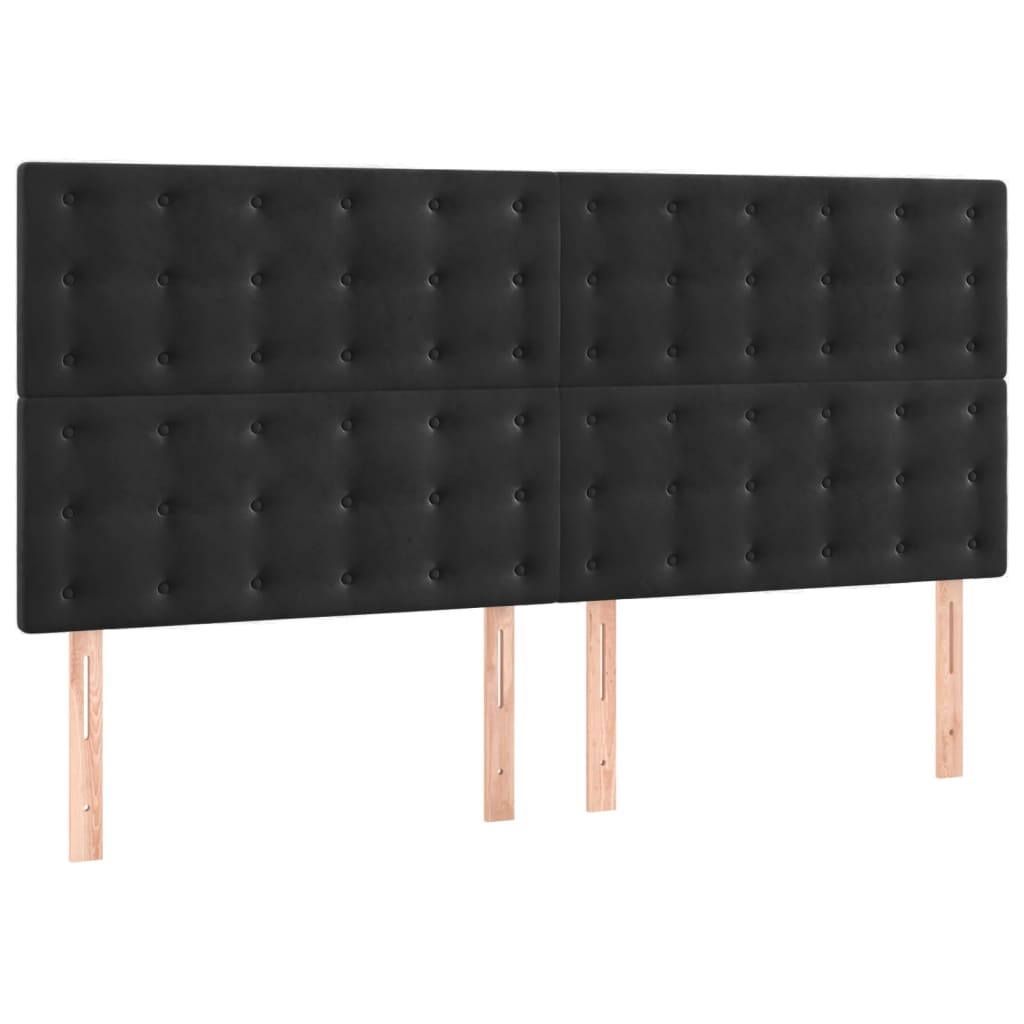Giroletto senza Materasso Nero 140x200 cm in Velluto | homemem39