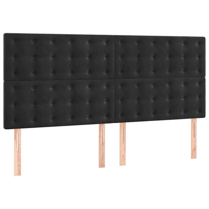 Giroletto senza Materasso Nero 140x200 cm in Velluto | homemem39