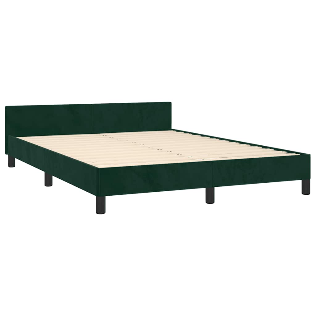 Giroletto senza Materasso Verde Scuro 140x200 cm in Velluto | homemem39