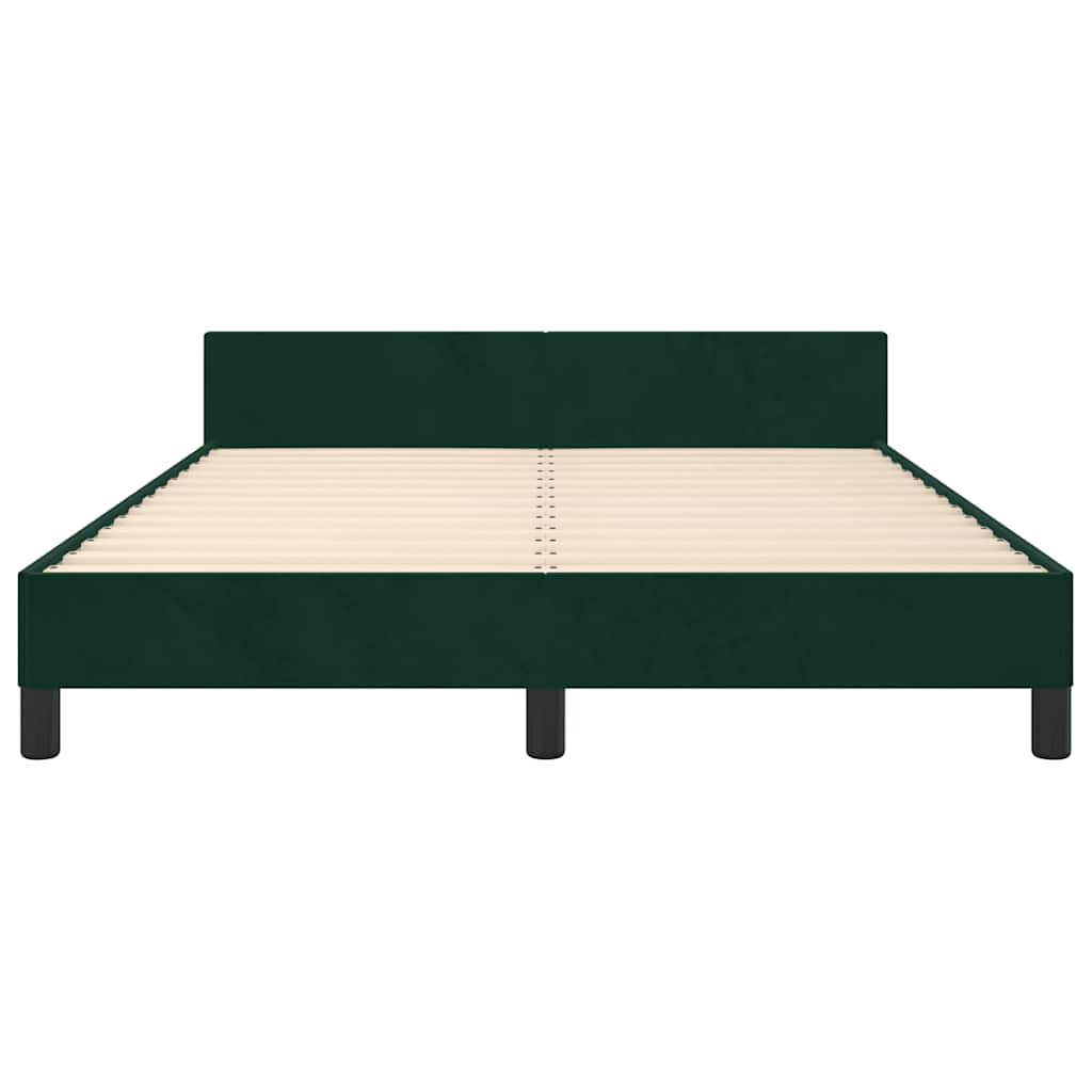 Giroletto senza Materasso Verde Scuro 140x200 cm in Velluto | homemem39