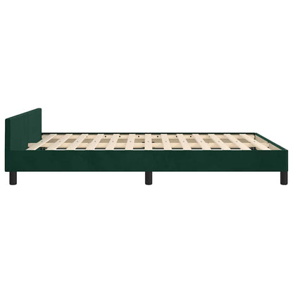 Giroletto senza Materasso Verde Scuro 140x200 cm in Velluto | homemem39